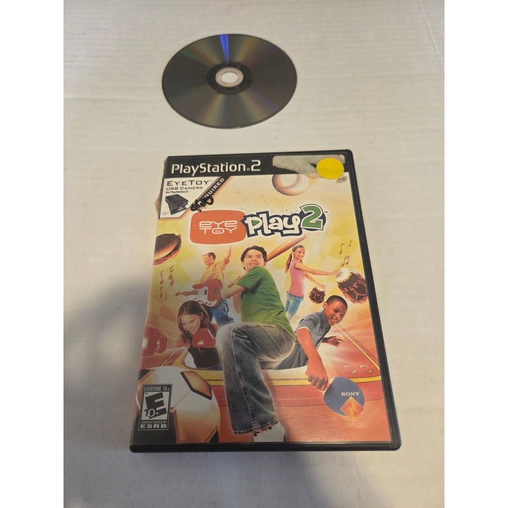 Sony EyeToy Play 2 PlayStation 2 PS2 Game with Manual SCUS-97440